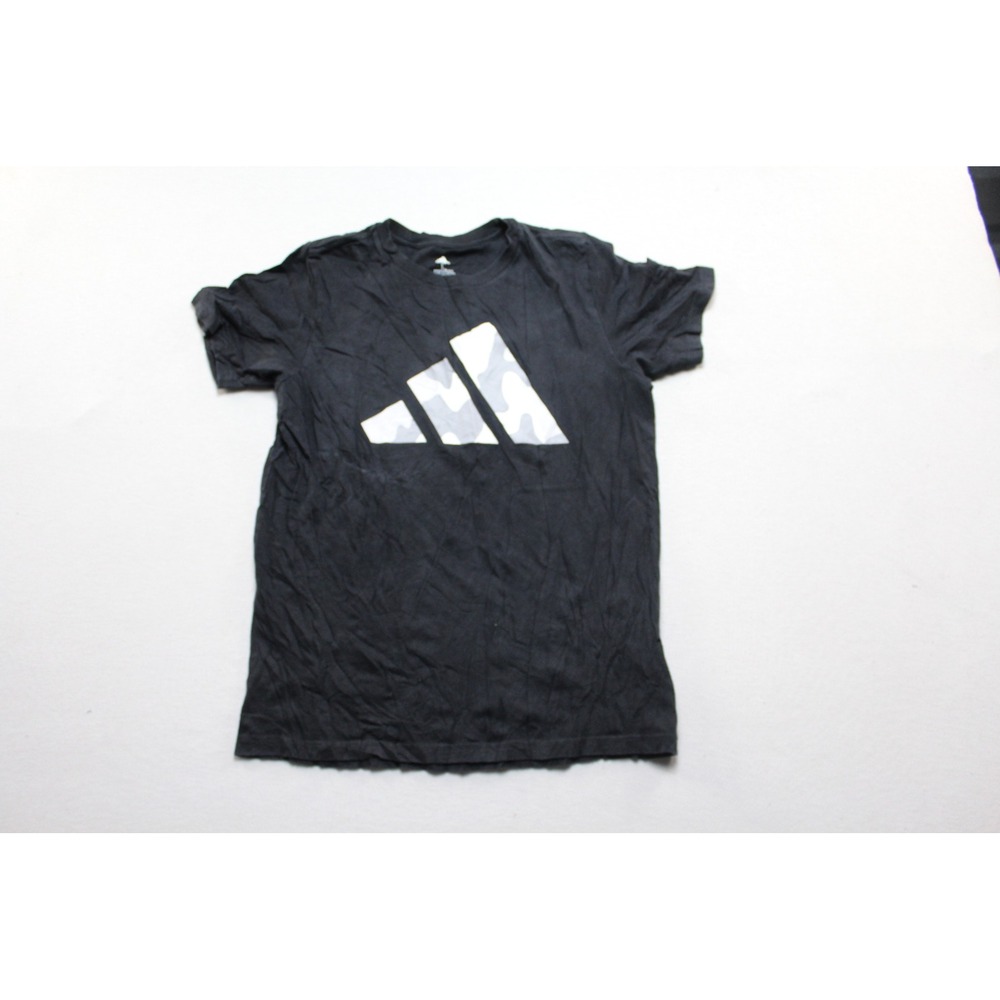 Adidas Graphic Tee Mens Large Black Excellent Camo Mountain Logo Short Sleeve